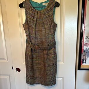 Trina Turk Gray Black Sheath Midi Dress